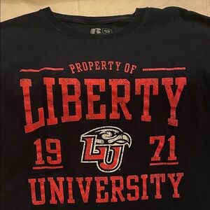Russell Athletic Black and Red Liberty University Tee